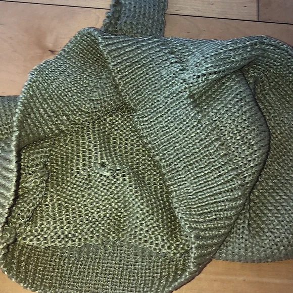NWOT Damaged Loft Square Neck Sweater Knit Tank Top In Olive Green Size Small - Picture 9 of 13